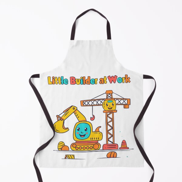 Item preview, Small construction worker at work - excavator and crane designed and sold by FehlingMedia.