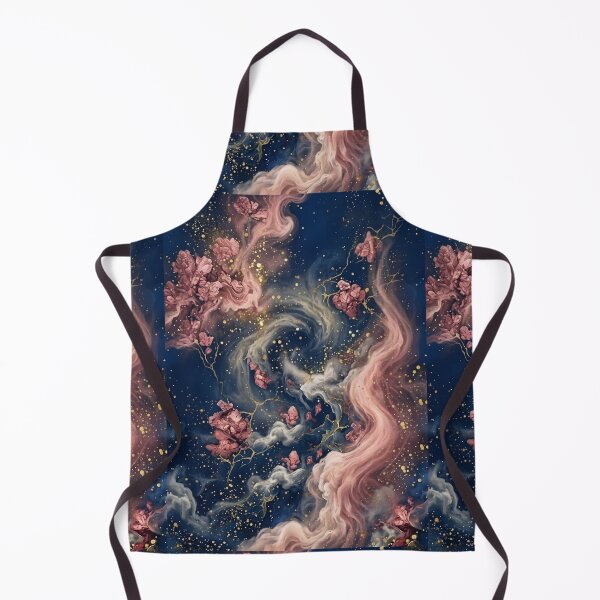 Item preview, Celestial Navy Gold Nebula Blossom Cosmic Art designed and sold by SpoonLogiq.