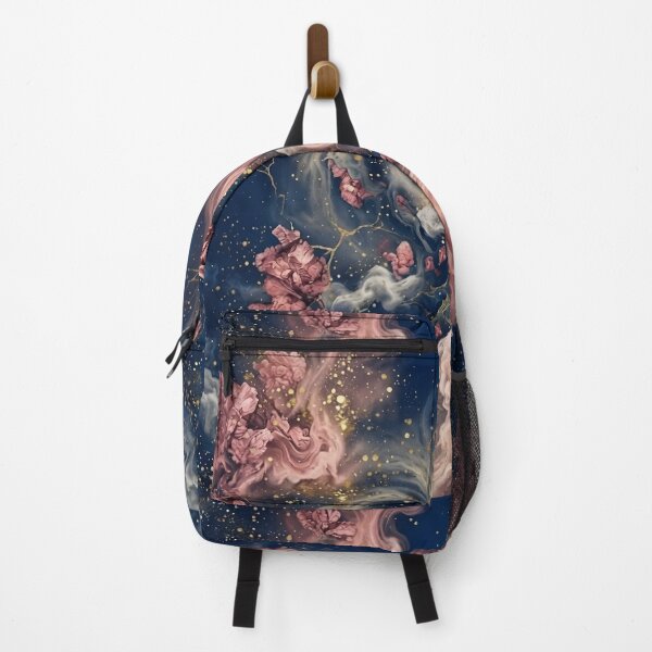 Item preview, Celestial Navy Gold Nebula Blossom Cosmic Art designed and sold by SpoonLogiq.