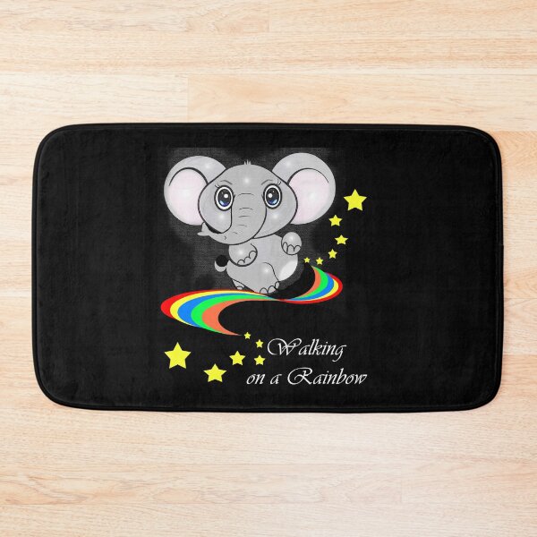 Item preview, Cute Elephant Walking on a Rainbow  designed and sold by Shirley cute art .