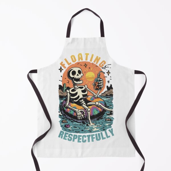 Item preview, Floating Respectfully Funny Skeleton Summer Float Beach Vibes Tropical Sunset designed and sold by Region.