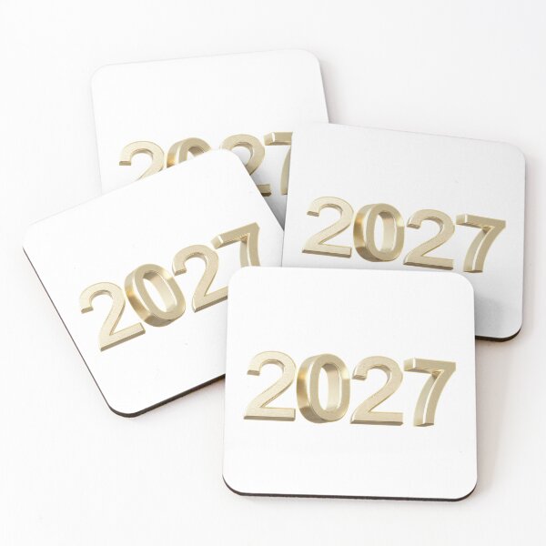 Item preview,  Elegant Matte Gold 3D 2027 New Year Celebration designed and sold by M.Store.