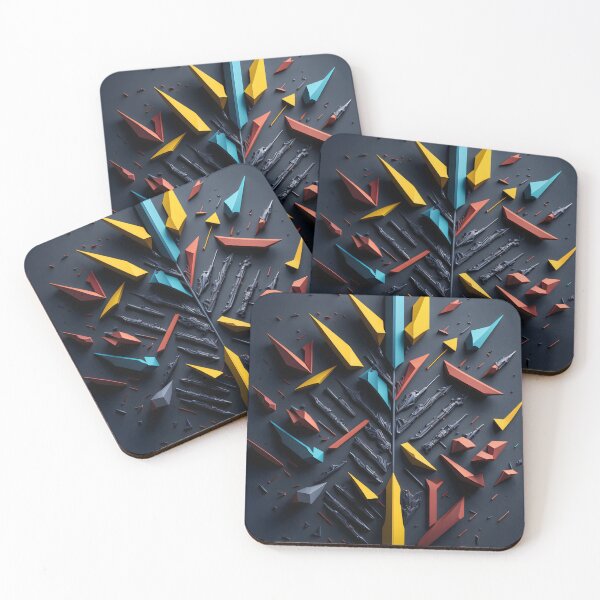 Item preview, Explosive Geometric Abstraction - Futuristic Shattered Symmetry in Bold Colors designed and sold by Peter Kraaibeek | Generative Designs and Car Art.