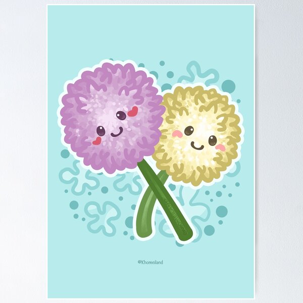 Artikelvorschau, Zierlauchblüte mit Smiley-Gesicht entworfen und verkauft von Khotekmei.