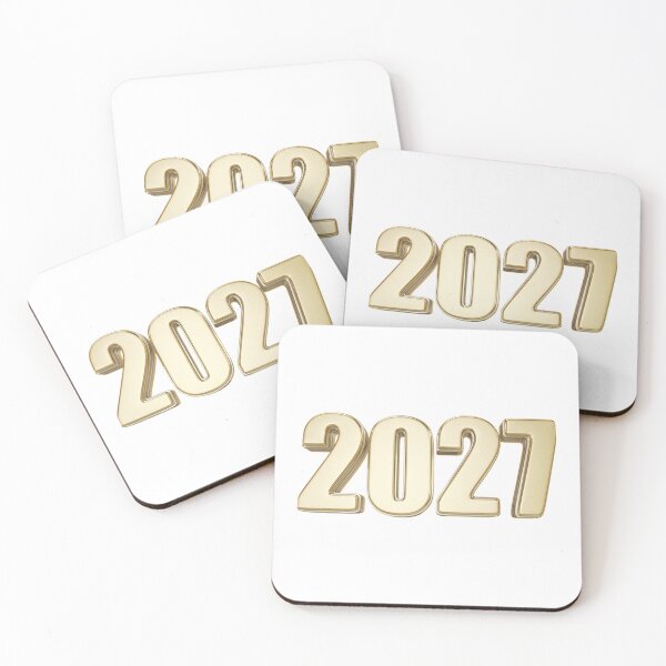 Item preview, Shiny Luxury Gold 2027 New Year Typography designed and sold by M.Store.