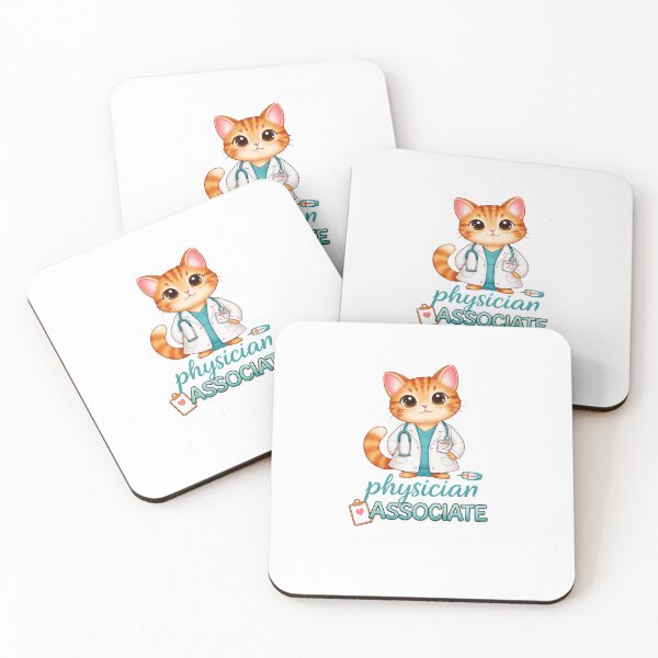 Item preview, Physician Associate Physician Assistant Cat designed and sold by jensenlovescats.