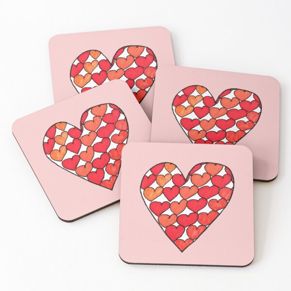 Item preview, hand-painted heart with a heart pattern designed and sold by Mellis-Welt.
