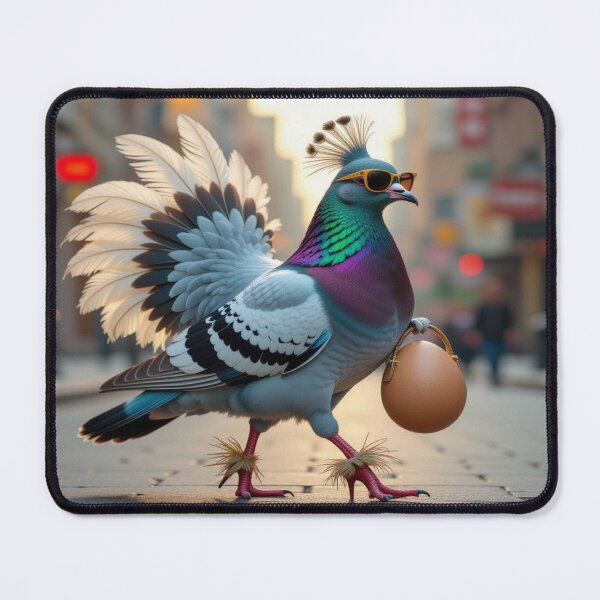 Item preview, DolledUp Pigeon in ostrich disguise – surreal chic & urban fantasy for lovers of visual wit designed and sold by FotoworldEdel.