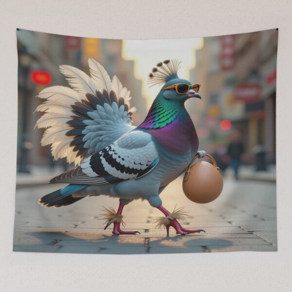 Item preview, DolledUp Pigeon in ostrich disguise – surreal chic & urban fantasy for lovers of visual wit designed and sold by FotoworldEdel.