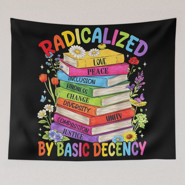Item preview, Radicalized By Books Love Peace Inclusion Kindness Reading Design designed and sold by NgumohaLanke.