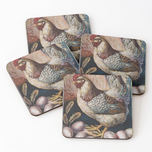 Item preview, Vintage Victorian Style Hen Illustration with Golden Eggs designed and sold by VISO-art.