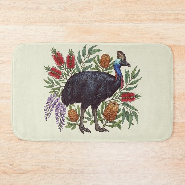 Item preview, Cassowary Among Vibrant Wildflowers and Botanicals designed and sold by BirdsnStuff.