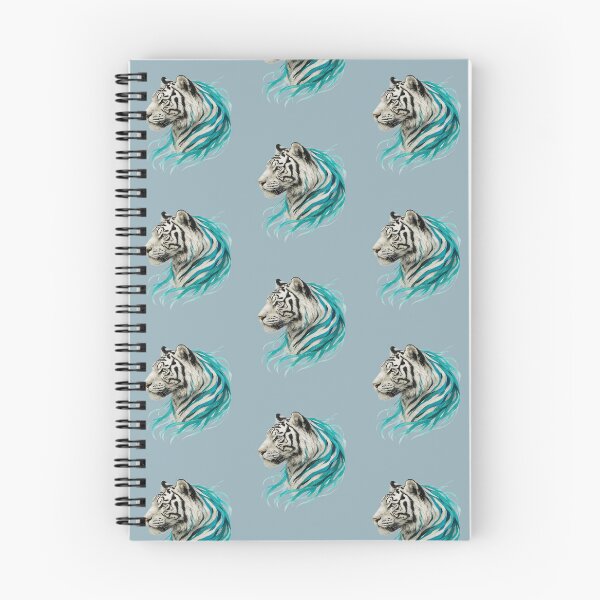 Item preview, White tiger with light blue lines, realistic designed and sold by the artedivino.