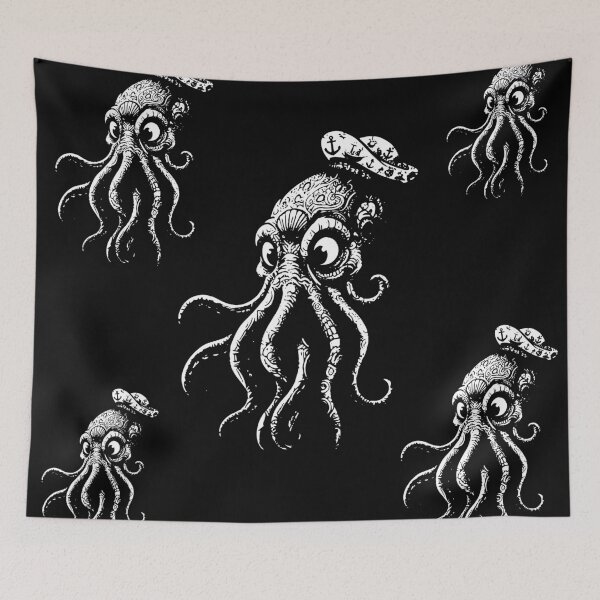 Item preview, Cthulhu with mystical motifs - Cute cartoon style designed and sold by Wolagno.
