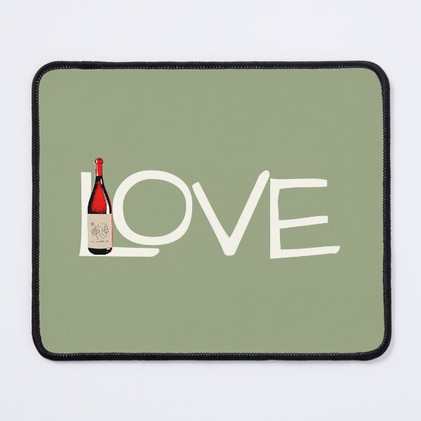 Item preview, Simply love Red Wine Bottle Typography Design designed and sold by Teacuppupdesign.