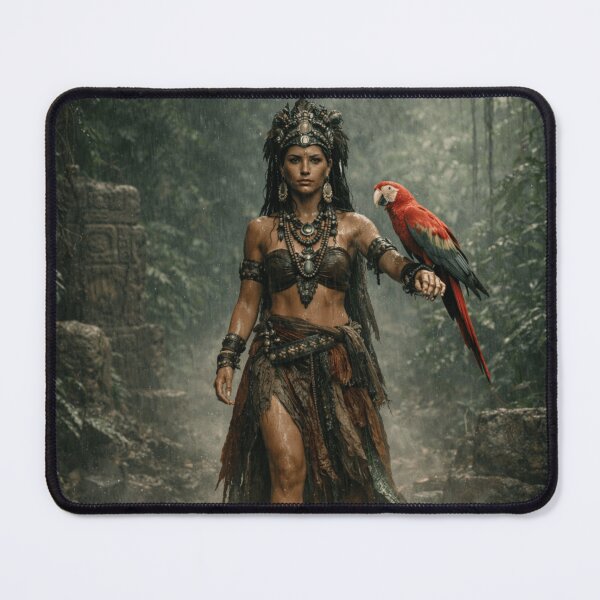 Item preview, Rainforest Warrior Goddess – Cinematic Fantasy Jungle Woman Art designed and sold by INFINISHE.