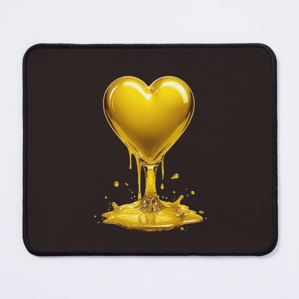 Item preview, Melting Yellow Glass Heart - Modern Dark Aesthetic designed and sold by LoveIsPoison.