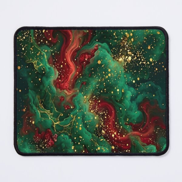 Item preview, Opulent Emerald Red Gold Abstract Swirl designed and sold by SpoonLogiq.