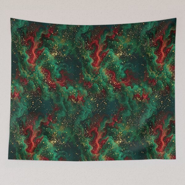 Item preview, Opulent Emerald Red Gold Abstract Swirl designed and sold by SpoonLogiq.