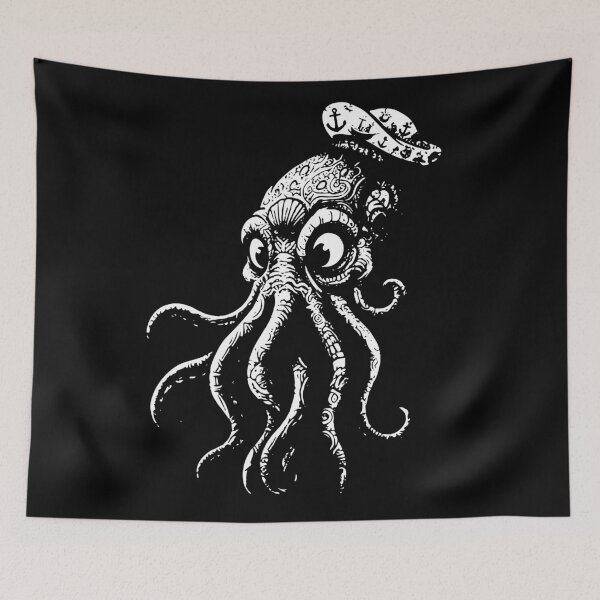 Item preview, Cthulhu with mystical motifs - cute cartoon style designed and sold by Wolagno.