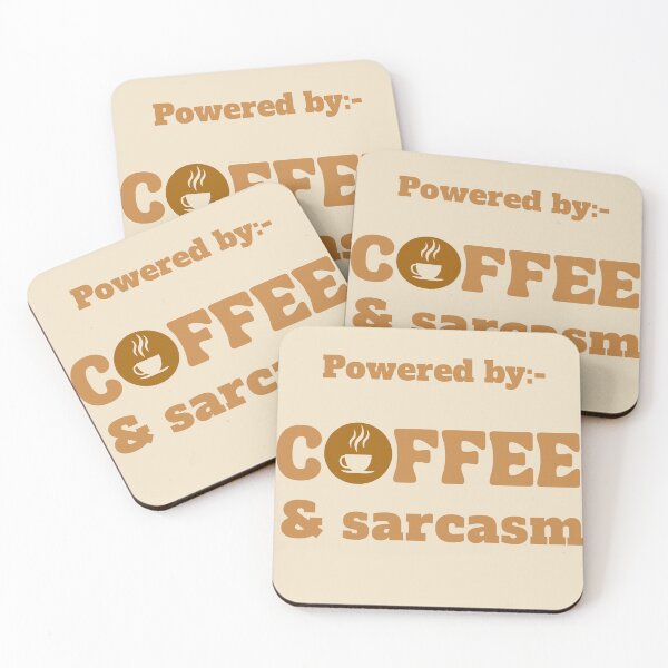 Item preview, Powered by Coffee & Sarcasm – Funny Coffee Lover Retro Vintage Design designed and sold by Negisandeep studio.