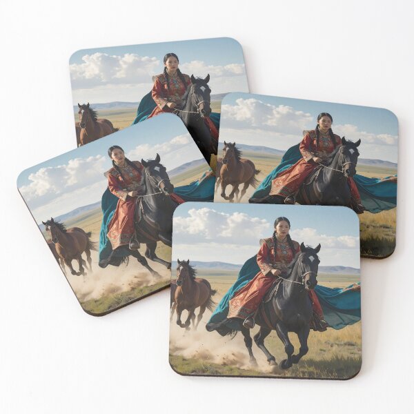 Item preview, Asian Warrior Horse Riding — Heroic Freedom Spirit designed and sold by Schoenenwald - Illustrations Uniques et Originales.