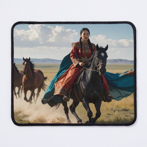 Item preview, Asian Warrior Horse Riding — Heroic Freedom Spirit designed and sold by Schoenenwald - Illustrations Uniques et Originales.