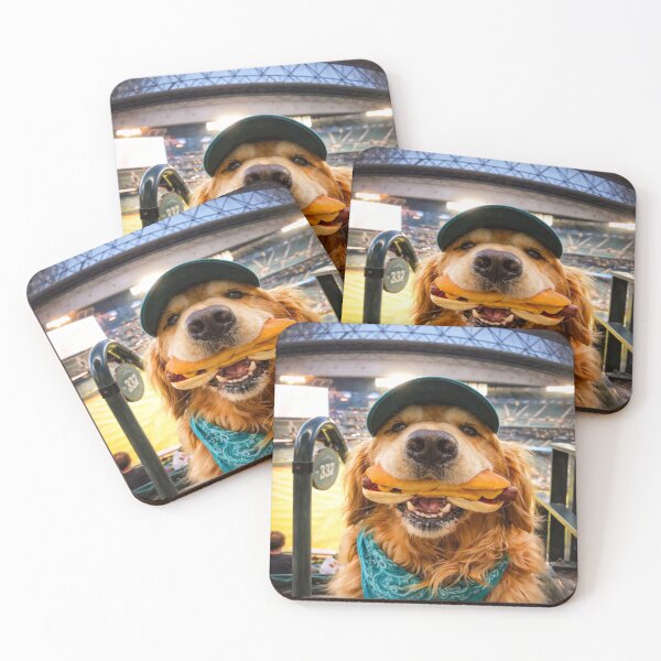 Item preview, Golden Retriever enjoying a ballgame designed and sold by donchago.