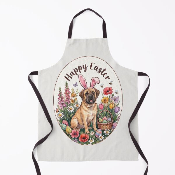 Item preview, Funny Mastiff Happy Easter Egg Bunny Mom Dad Kids designed and sold by FurryHavenPH.