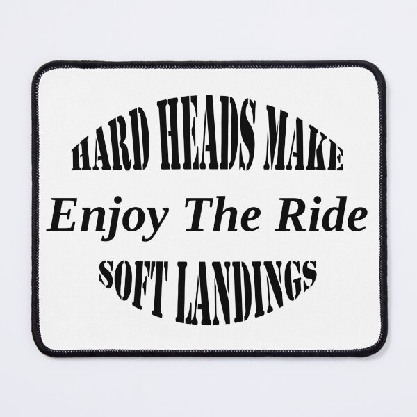 Item preview, Hard Heads Make Soft Landings – Enjoy The Ride Funny Life Gifts and cards designed and sold by TortoiseHeadPub.