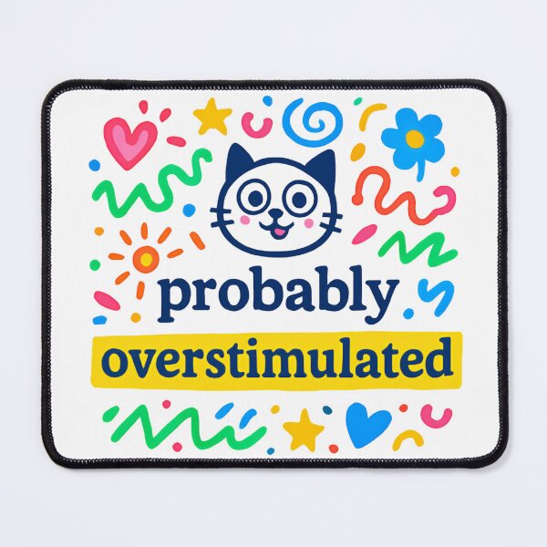 Item preview, Hold On Partner I’m Overstimulated Meme Humor designed and sold by SkeletonsDanger.