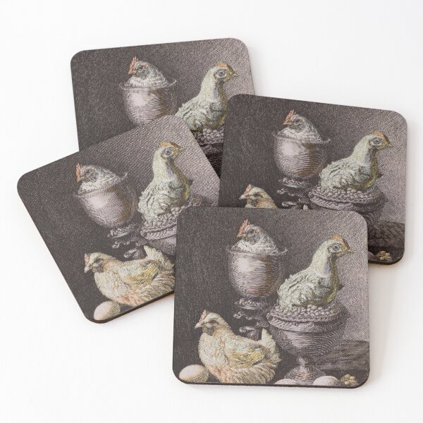 Item preview, Vintage Victorian Style Hen Illustration with Golden Eggs designed and sold by VISO-art.