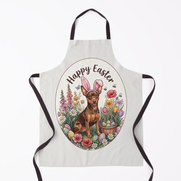 Item preview, Funny Miniature Pinscher Happy Easter Egg Bunny Mom Dad Kids designed and sold by FurryHavenPH.