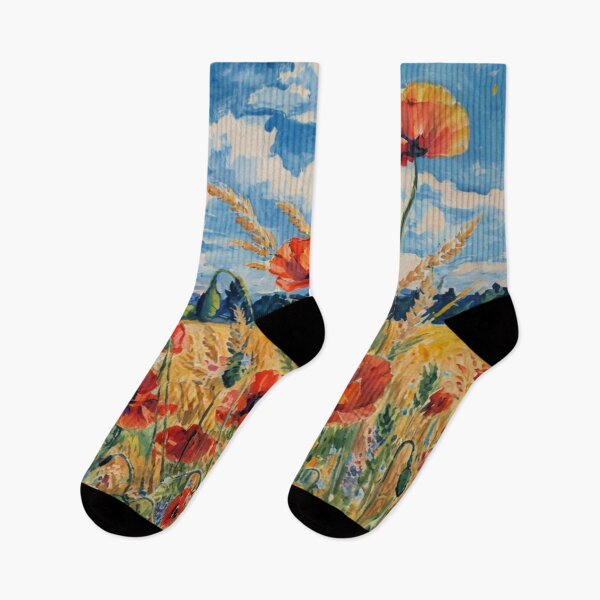 Item preview, Red poppies in a wheat field designed and sold by sid1802.