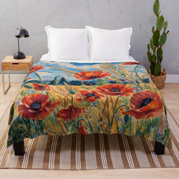 Item preview, Red poppies in a wheat field designed and sold by sid1802.