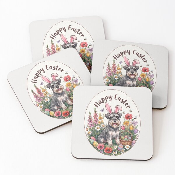 Item preview, Funny Miniature Schnauzer Happy Easter Egg Bunny Mom Dad Kids designed and sold by FurryHavenPH.
