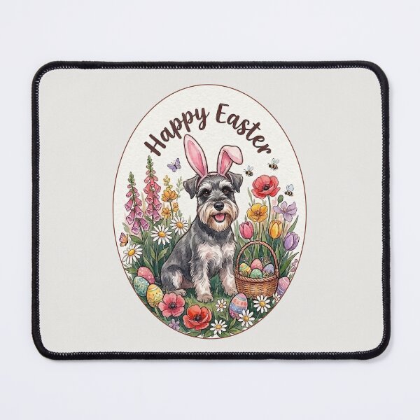 Item preview, Funny Miniature Schnauzer Happy Easter Egg Bunny Mom Dad Kids designed and sold by FurryHavenPH.