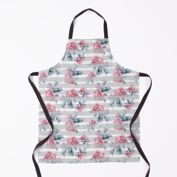 Item preview, Vintage Pink Peony Floral Striped Pattern designed and sold by DreamyLayer.