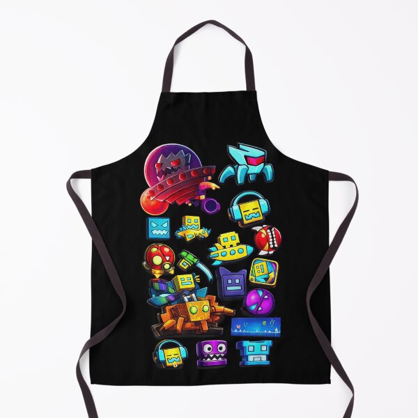 Item preview, Geometry Dash Style Gaming Icons Neon Arcade Gamer Graphic Design designed and sold by ObukiLantara.