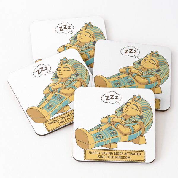 Item preview, Funny Pharaoh Sarcophagus Sleep Energy Saving Mode designed and sold by SpoonLogiq.