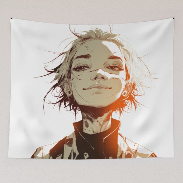 Item preview, ZERO — The Anesthetized Smile | Post-Punk Anime Art Print designed and sold by GhostOrigin.
