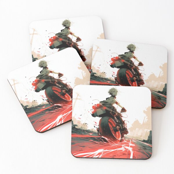 Item preview, ZERO — Red Sparks on Broken Roads | Post-Punk Anime Print designed and sold by GhostOrigin.