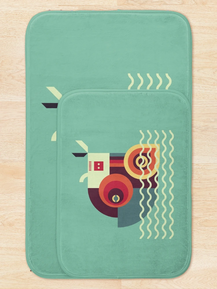 Thumbnail 5 of 6, Bath Mat, Mecha Fish designed and sold by InPBo.