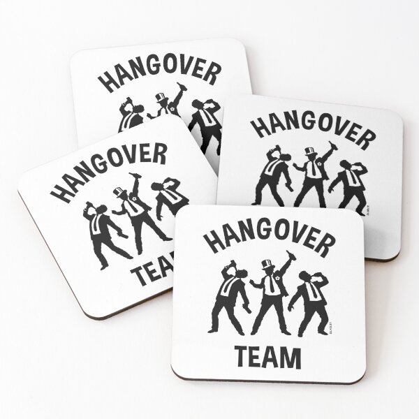 Item preview, Hangover Team (Stag Night / Bachelor Party / Beer / Black) designed and sold by MrFaulbaum.