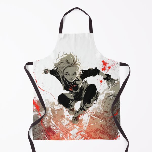 Item preview, ZERO — Falling Up Through the City | Cyberpunk Anime Art Print designed and sold by GhostOrigin.