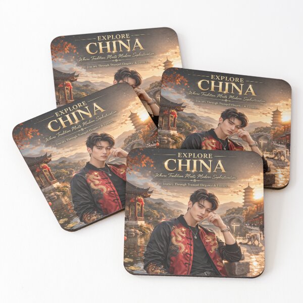 Item preview, Explore China – Where Tradition Meets Modern Sophistication | Luxury China Travel Poster with Cultural Landscape designed and sold by Inkora-Art.