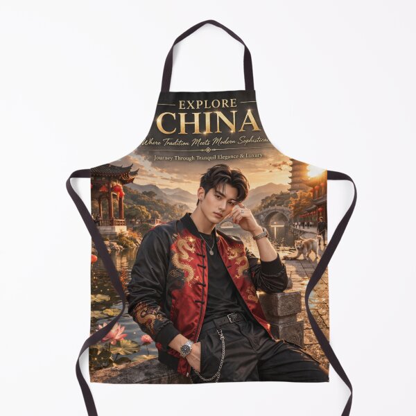 Item preview, Explore China – Where Tradition Meets Modern Sophistication | Luxury China Travel Poster with Cultural Landscape designed and sold by Inkora-Art.