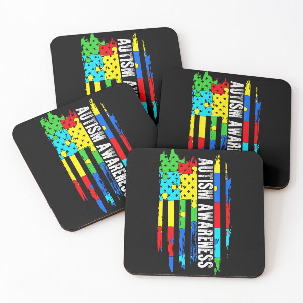 Item preview, Autism Awareness Puzzle American Flag Neurodiversity Support Design designed and sold by EricCotanori.