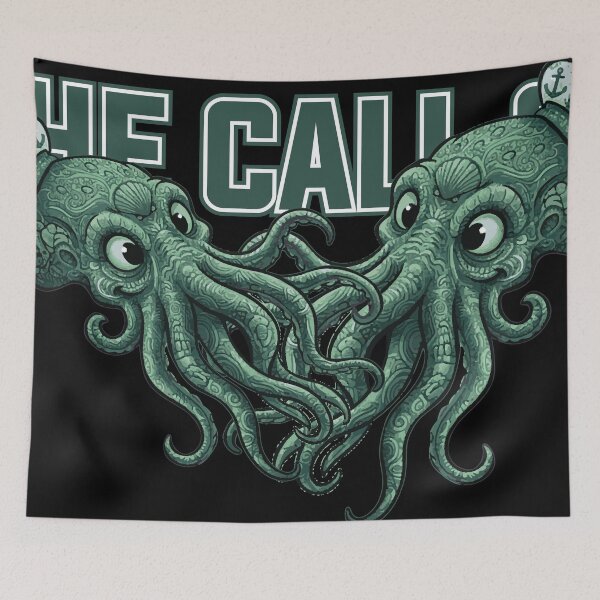 Item preview, Cthulhu with mystical motifs - Mandala style designed and sold by Wolagno.