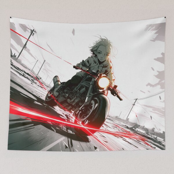 Item preview, ZERO — Red Lines at the Edge of Collapse | Anime Art Print designed and sold by GhostOrigin.